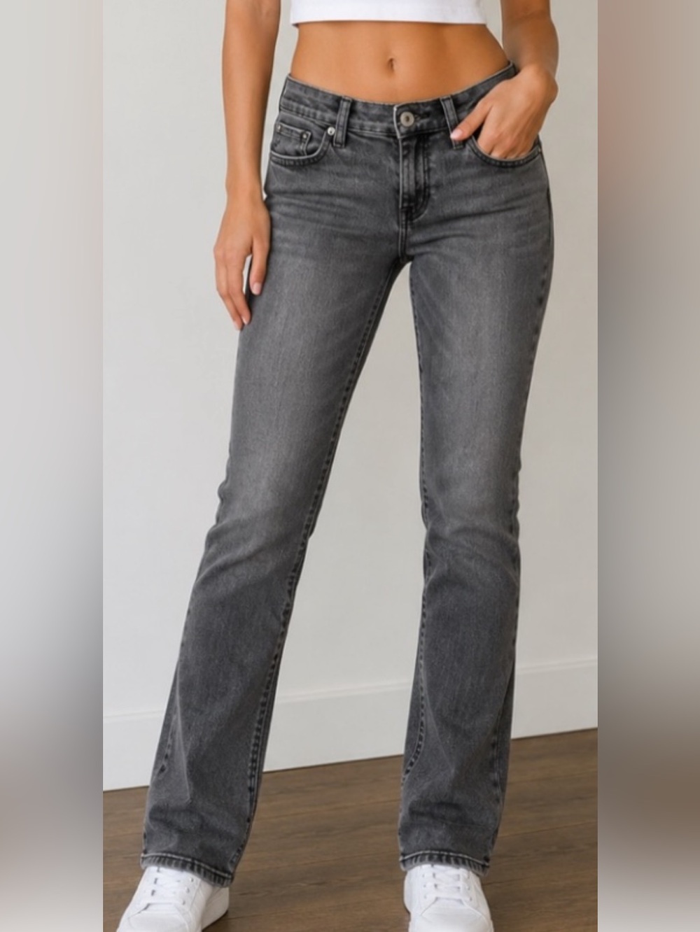 GAP Premium Skinny Jeans Women's Size 0/25R Gray Wash Stretch Denim Skinny Leg